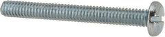 Value Collection - #12-24 UNC, 2" Length Under Head Slotted Drive Machine Screw - Pan Head, Grade J82 Steel, Zinc-Plated Finish, Without Washer - Americas Industrial Supply