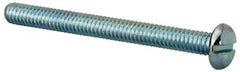 Value Collection - 1/4-20 UNC, 2-3/4" Length Under Head Slotted Drive Machine Screw - Pan Head, Grade J82 Steel, Zinc-Plated Finish, Without Washer - Americas Industrial Supply