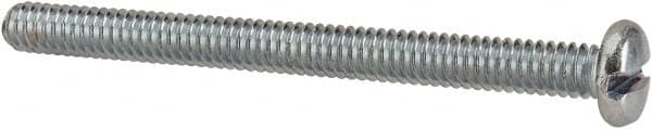 Value Collection - 1/4-20 UNC, 3" Length Under Head Slotted Drive Machine Screw - Pan Head, Grade J82 Steel, Zinc-Plated Finish, Without Washer - Americas Industrial Supply