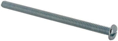 Value Collection - 1/4-20 UNC, 4" Length Under Head Slotted Drive Machine Screw - Pan Head, Grade J82 Steel, Zinc-Plated Finish, Without Washer - Americas Industrial Supply