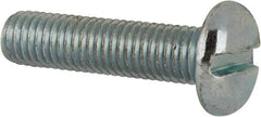 Value Collection - 1/4-28 UNF, 1" Length Under Head Slotted Drive Machine Screw - Pan Head, Grade J82 Steel, Zinc-Plated Finish, Without Washer - Americas Industrial Supply
