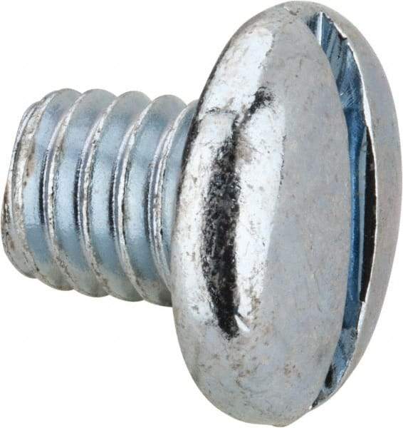 Value Collection - 5/16-18 UNC, 3/8" Length Under Head Slotted Drive Machine Screw - Pan Head, Grade J82 Steel, Zinc-Plated Finish, Without Washer - Americas Industrial Supply