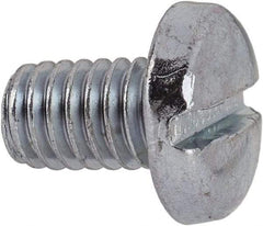 Value Collection - 5/16-18 UNC, 1/2" Length Under Head Slotted Drive Machine Screw - Pan Head, Grade J82 Steel, Zinc-Plated Finish, Without Washer - Americas Industrial Supply
