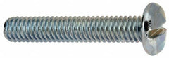 Value Collection - 5/16-18 UNC, 1-3/4" Length Under Head Slotted Drive Machine Screw - Pan Head, Grade J82 Steel, Zinc-Plated Finish, Without Washer - Americas Industrial Supply