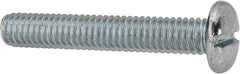 Value Collection - 5/16-18 UNC, 2" Length Under Head Slotted Drive Machine Screw - Pan Head, Grade J82 Steel, Zinc-Plated Finish, Without Washer - Americas Industrial Supply