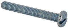 Value Collection - 5/16-18 UNC, 2-1/2" Length Under Head Slotted Drive Machine Screw - Pan Head, Grade J82 Steel, Zinc-Plated Finish, Without Washer - Americas Industrial Supply