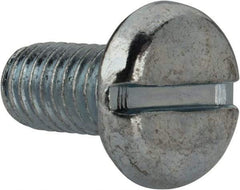 Value Collection - 3/8-16 UNC, 3/4" Length Under Head Slotted Drive Machine Screw - Pan Head, Grade J82 Steel, Zinc-Plated Finish, Without Washer - Americas Industrial Supply