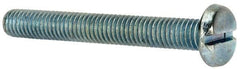 Value Collection - 3/8-16 UNC, 3" Length Under Head Slotted Drive Machine Screw - Pan Head, Grade J82 Steel, Zinc-Plated Finish, Without Washer - Americas Industrial Supply