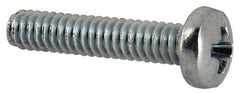 Value Collection - #3-48 UNC, 1/2" Length Under Head Phillips Drive Machine Screw - Pan Head, Grade J82 Steel, Zinc-Plated Finish, Without Washer - Americas Industrial Supply