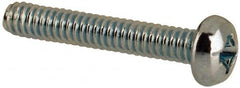 Value Collection - #3-48 UNC, 5/8" Length Under Head Phillips Drive Machine Screw - Pan Head, Grade J82 Steel, Zinc-Plated Finish, Without Washer - Americas Industrial Supply