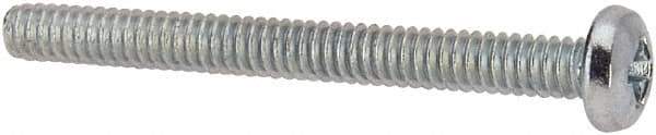 Value Collection - #3-48 UNC, 1" Length Under Head Phillips Drive Machine Screw - Pan Head, Grade J82 Steel, Zinc-Plated Finish, Without Washer - Americas Industrial Supply