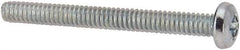 Value Collection - #3-48 UNC, 1" Length Under Head Phillips Drive Machine Screw - Pan Head, Grade J82 Steel, Zinc-Plated Finish, Without Washer - Americas Industrial Supply