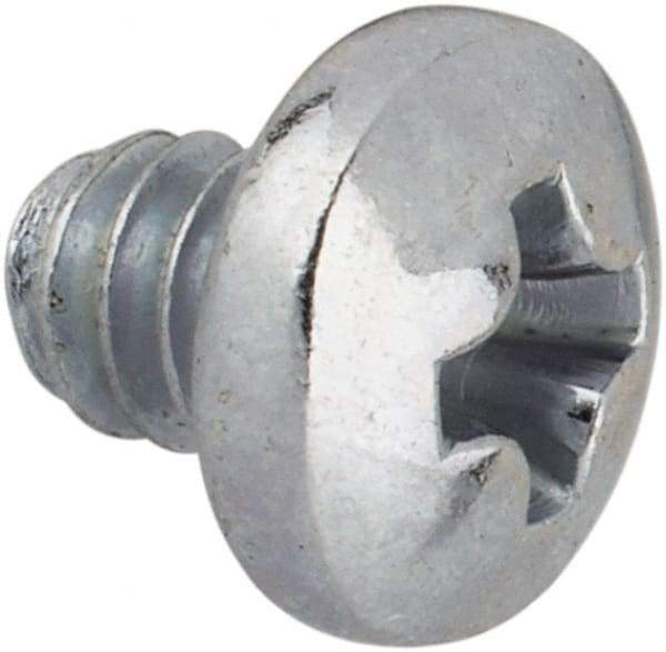 Value Collection - #4-40 UNC, 1/8" Length Under Head Phillips Drive Machine Screw - Pan Head, Grade J82 Steel, Zinc-Plated Finish, Without Washer - Americas Industrial Supply