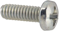 Value Collection - #5-40 UNC, 3/8" Length Under Head Phillips Drive Machine Screw - Pan Head, Grade J82 Steel, Zinc-Plated Finish, Without Washer - Americas Industrial Supply