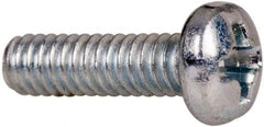 Value Collection - #5-40 UNC, 7/16" Length Under Head Phillips Drive Machine Screw - Pan Head, Grade J82 Steel, Zinc-Plated Finish, Without Washer - Americas Industrial Supply