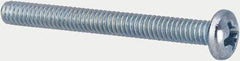 Value Collection - #5-40 UNC, 1-1/4" Length Under Head Phillips Drive Machine Screw - Pan Head, Grade J82 Steel, Zinc-Plated Finish, Without Washer - Americas Industrial Supply