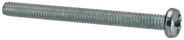 Value Collection - #5-40 UNC, 1-1/2" Length Under Head Phillips Drive Machine Screw - Pan Head, Grade J82 Steel, Zinc-Plated Finish, Without Washer - Americas Industrial Supply