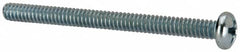 Value Collection - #6-32 UNC, 1-3/4" Length Under Head Phillips Drive Machine Screw - Pan Head, Grade J82 Steel, Zinc-Plated Finish, Without Washer - Americas Industrial Supply