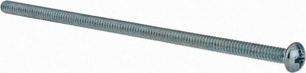 Value Collection - #6-32 UNC, 3-1/2" Length Under Head Phillips Drive Machine Screw - Pan Head, Grade J82 Steel, Zinc-Plated Finish, Without Washer - Americas Industrial Supply