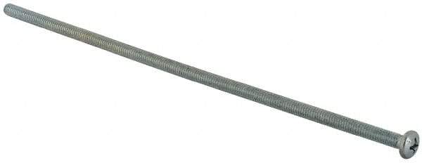 Value Collection - #8-32 UNC, 6" Length Under Head Phillips Drive Machine Screw - Pan Head, Grade J82 Steel, Zinc-Plated Finish, Without Washer - Americas Industrial Supply