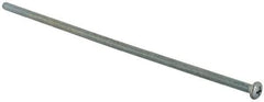 Value Collection - #8-32 UNC, 6" Length Under Head Phillips Drive Machine Screw - Pan Head, Grade J82 Steel, Zinc-Plated Finish, Without Washer - Americas Industrial Supply