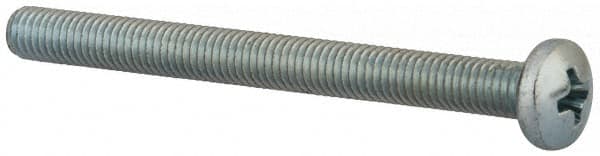 Value Collection - #10-32 UNF, 2-1/4" Length Under Head Phillips Drive Machine Screw - Pan Head, Grade J82 Steel, Zinc-Plated Finish, Without Washer - Americas Industrial Supply