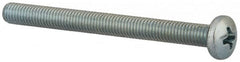 Value Collection - #10-32 UNF, 2-1/4" Length Under Head Phillips Drive Machine Screw - Pan Head, Grade J82 Steel, Zinc-Plated Finish, Without Washer - Americas Industrial Supply