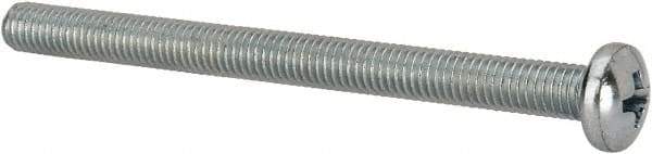 Value Collection - #10-32 UNF, 2-1/2" Length Under Head Phillips Drive Machine Screw - Pan Head, Grade J82 Steel, Zinc-Plated Finish, Without Washer - Americas Industrial Supply