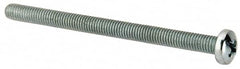 Value Collection - #10-32 UNF, 2-3/4" Length Under Head Phillips Drive Machine Screw - Pan Head, Grade J82 Steel, Zinc-Plated Finish, Without Washer - Americas Industrial Supply