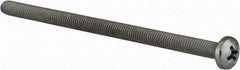 Value Collection - #10-32 UNF, 3-1/2" Length Under Head Phillips Drive Machine Screw - Pan Head, Grade J82 Steel, Zinc-Plated Finish, Without Washer - Americas Industrial Supply