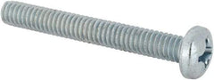 Value Collection - #12-24 UNC, 1-3/4" Length Under Head Phillips Drive Machine Screw - Pan Head, Grade J82 Steel, Zinc-Plated Finish, Without Washer - Americas Industrial Supply