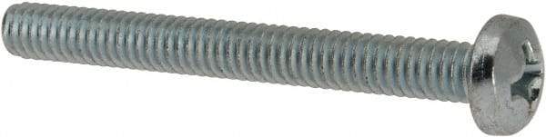 Value Collection - #12-24 UNC, 2" Length Under Head Phillips Drive Machine Screw - Pan Head, Grade J82 Steel, Zinc-Plated Finish, Without Washer - Americas Industrial Supply