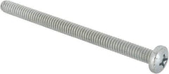 Value Collection - 1/4-20 UNC, 3-1/2" Length Under Head Phillips Drive Machine Screw - Pan Head, Grade J82 Steel, Zinc-Plated Finish, Without Washer - Americas Industrial Supply