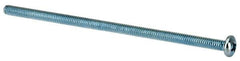 Value Collection - 1/4-20 UNC, 6" Length Under Head Phillips Drive Machine Screw - Pan Head, Grade J82 Steel, Zinc-Plated Finish, Without Washer - Americas Industrial Supply