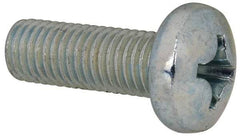 Value Collection - 1/4-28 UNF, 3/4" Length Under Head Phillips Drive Machine Screw - Pan Head, Grade J82 Steel, Zinc-Plated Finish, Without Washer - Americas Industrial Supply
