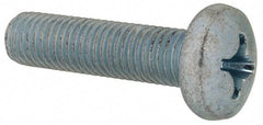 Value Collection - 1/4-28 UNF, 1" Length Under Head Phillips Drive Machine Screw - Pan Head, Grade J82 Steel, Zinc-Plated Finish, Without Washer - Americas Industrial Supply