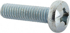 Value Collection - 5/16-18 UNC, 1-1/4" Length Under Head Phillips Drive Machine Screw - Pan Head, Grade J82 Steel, Zinc-Plated Finish, Without Washer - Americas Industrial Supply
