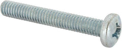 Value Collection - 5/16-18 UNC, 2-1/4" Length Under Head Phillips Drive Machine Screw - Pan Head, Grade J82 Steel, Zinc-Plated Finish, Without Washer - Americas Industrial Supply