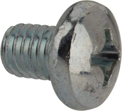 Value Collection - 3/8-16 UNC, 1/2" Length Under Head Phillips Drive Machine Screw - Pan Head, Grade J82 Steel, Zinc-Plated Finish, Without Washer - Americas Industrial Supply
