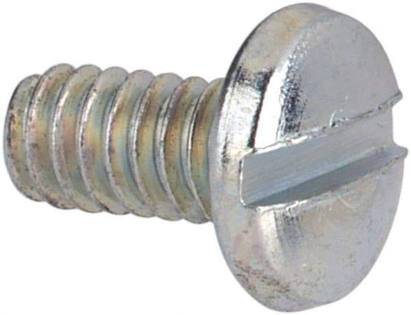 Value Collection - #2-56 UNC, 3/16" Length Under Head Slotted Drive Machine Screw - Binding Head, Grade J82 Steel, Zinc-Plated Finish, Without Washer - Americas Industrial Supply