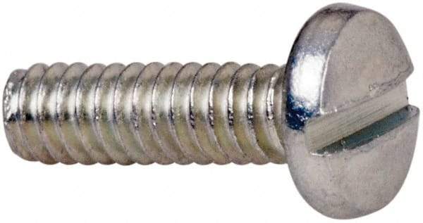 Value Collection - #2-56 UNC, 5/16" Length Under Head Slotted Drive Machine Screw - Binding Head, Grade J82 Steel, Zinc-Plated Finish, Without Washer - Americas Industrial Supply