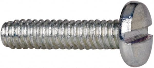 Value Collection - #2-56 UNC, 3/8" Length Under Head Slotted Drive Machine Screw - Binding Head, Grade J82 Steel, Zinc-Plated Finish, Without Washer - Americas Industrial Supply