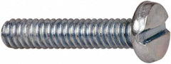 Value Collection - #2-56 UNC, 7/16" Length Under Head Slotted Drive Machine Screw - Binding Head, Grade J82 Steel, Zinc-Plated Finish, Without Washer - Americas Industrial Supply