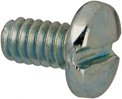 Value Collection - #3-48 UNC, 3/16" Length Under Head Slotted Drive Machine Screw - Binding Head, Grade J82 Steel, Zinc-Plated Finish, Without Washer - Americas Industrial Supply