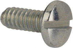 Value Collection - #3-48 UNC, 1/4" Length Under Head Slotted Drive Machine Screw - Binding Head, Grade J82 Steel, Zinc-Plated Finish, Without Washer - Americas Industrial Supply
