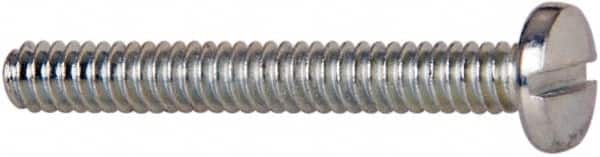 Value Collection - #4-40 UNC, 1/8" Length Under Head Slotted Drive Machine Screw - Binding Head, Grade J82 Steel, Zinc-Plated Finish, Without Washer - Americas Industrial Supply