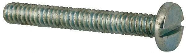 Value Collection - #4-40 UNC, 7/8" Length Under Head Slotted Drive Machine Screw - Binding Head, Grade J82 Steel, Zinc-Plated Finish, Without Washer - Americas Industrial Supply
