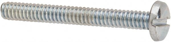 Value Collection - #4-40 UNC, 1" Length Under Head Slotted Drive Machine Screw - Binding Head, Grade J82 Steel, Zinc-Plated Finish, Without Washer - Americas Industrial Supply