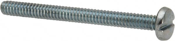 Value Collection - #4-40 UNC, 1-1/4" Length Under Head Slotted Drive Machine Screw - Binding Head, Grade J82 Steel, Zinc-Plated Finish, Without Washer - Americas Industrial Supply