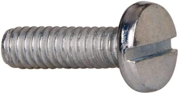 Value Collection - #5-40 UNC, 7/16" Length Under Head Slotted Drive Machine Screw - Binding Head, Grade J82 Steel, Zinc-Plated Finish, Without Washer - Americas Industrial Supply